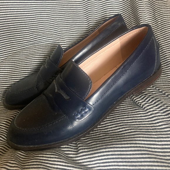 J. Crew Shoes - Jcrew navy blue loafers